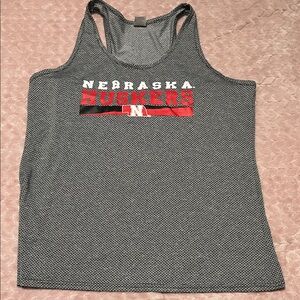 Nebraska Huskers Women's Tank Top - Gray and Red